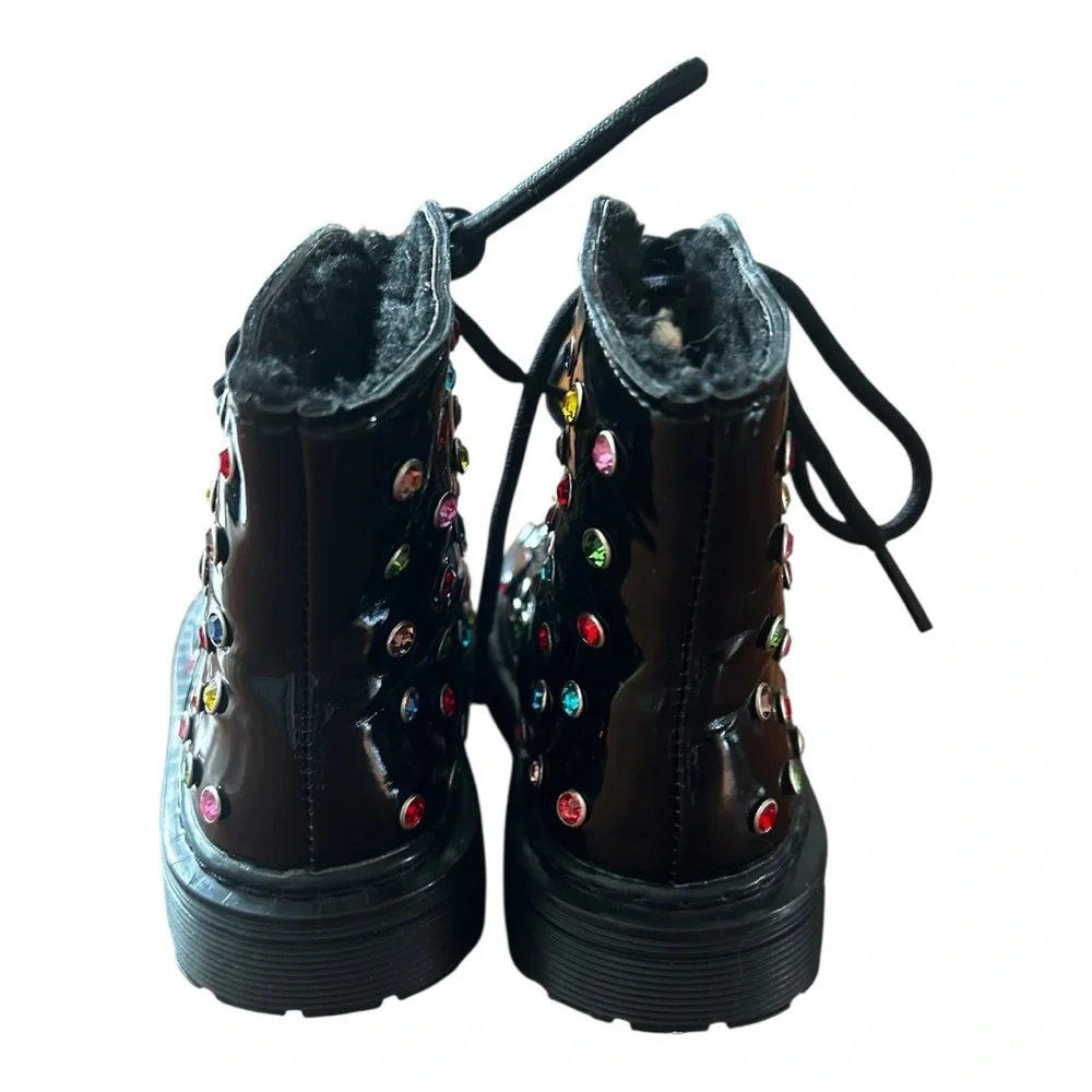Lola + the boys rainbow crystal boots toddler 9 (25) Run a size Small - Picture 4 of 10